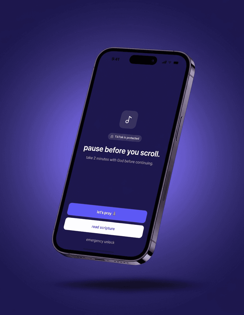 First Seek holding TikTok shut, with the invitation to pray